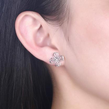 Sterling Silver Stud Earrings- Silver Earrings for Women- Party Gifts for Women- Formal Earrings for Women- Everyday Wear - Personalized Jewel
