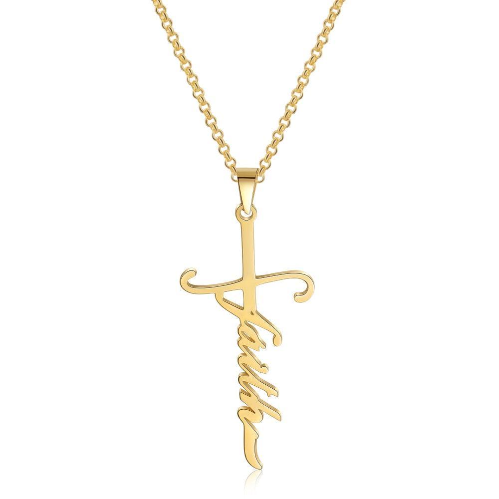 Sterling Silver Vertical Nameplate Necklace- Customized Necklace for Women- Gold Jewelry for Women- Vertical Nameplate Jewelry for Women - Personalized Jewel