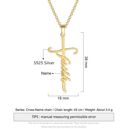 Sterling Silver Vertical Nameplate Necklace- Customized Necklace for Women- Gold Jewelry for Women- Vertical Nameplate Jewelry for Women - Personalized Jewel