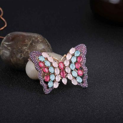 Stylish Jewelry for Women- Multi-coloured Jewelry for Women- Attractive Butterfly Shaped Pendant for Women- Trendy Jewelry for Women- Contemporary Jewelry for women - Personalized Jewel