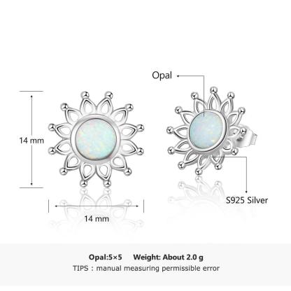 Sun Flower Shape Women Ear Stud Suitable For Girls Of All Ages - Personalized Jewel