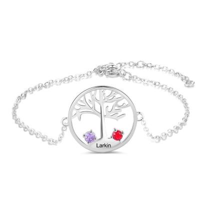 Tree of Life Bracelet, Customized Birthstone Bracelets Fashionable Accessory for Women - Personalized Jewel