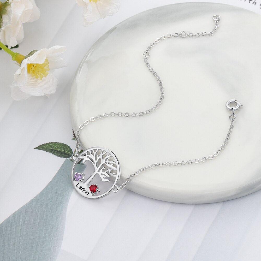 Tree of Life Bracelet, Customized Birthstone Bracelets Fashionable Accessory for Women - Personalized Jewel