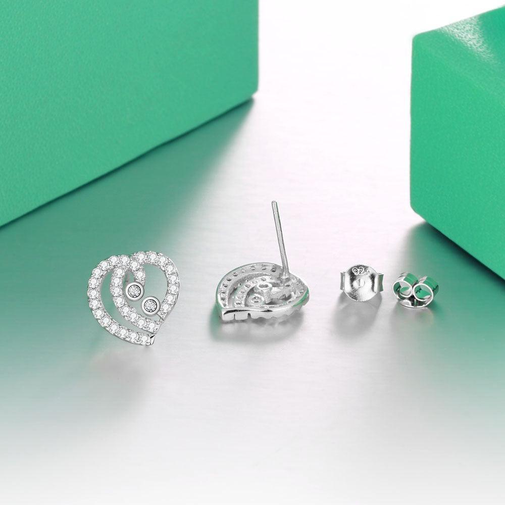 Trendy 925 Sterling Silver Party Stud Earrings with Cubic Zirconia, Trendy Earring Accessories for Women - Personalized Jewel
