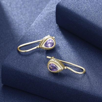 Trendy & Classy 925 Sterling Silver Drop Earrings for Women with Cubic Zirconia Decoration - Personalized Jewel