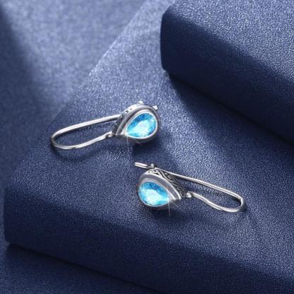 Trendy & Classy 925 Sterling Silver Drop Earrings for Women with Cubic Zirconia Decoration - Personalized Jewel