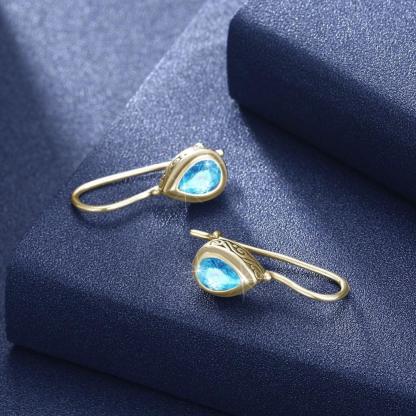 Trendy & Classy 925 Sterling Silver Drop Earrings for Women with Cubic Zirconia Decoration - Personalized Jewel