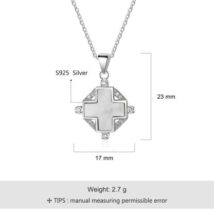 Trendy Pearl Oysters 925 Silver Sterling Cross Pendant for Women New Arrival Jewelry Gift 2018 - Personalized Jewel