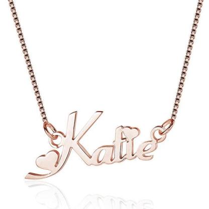 Trendy Personalized Women 925 Sterling Silver Necklace with Customized Russian Name Pendant, Gift for Girlfriend - Personalized Jewel