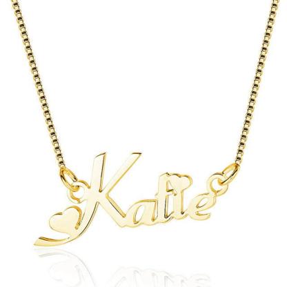 Trendy Personalized Women 925 Sterling Silver Necklace with Customized Russian Name Pendant, Gift for Girlfriend - Personalized Jewel