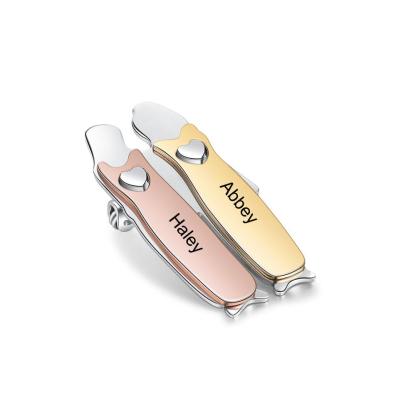 Twin Custom Engraved Pin- Casual Accessory for Women-Personalized Jewels