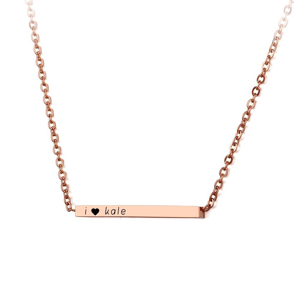 Unique Personalized Stainless Steel Necklace with Customized Name Pendant, Trendy Jewelry Birthday Gift for Women - Personalized Jewel