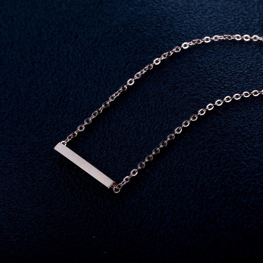 Unique Personalized Stainless Steel Necklace with Customized Name Pendant, Trendy Jewelry Birthday Gift for Women - Personalized Jewel