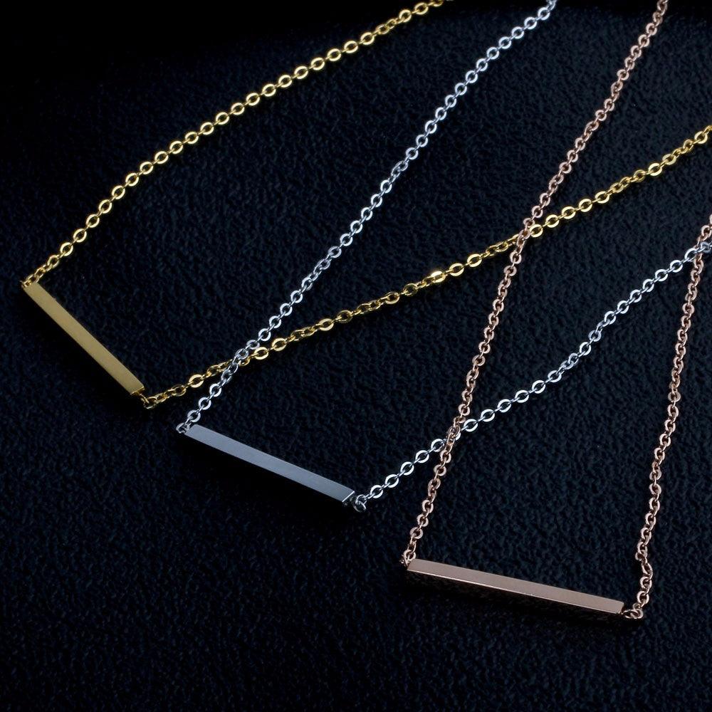 Unique Personalized Stainless Steel Necklace with Customized Name Pendant, Trendy Jewelry Birthday Gift for Women - Personalized Jewel