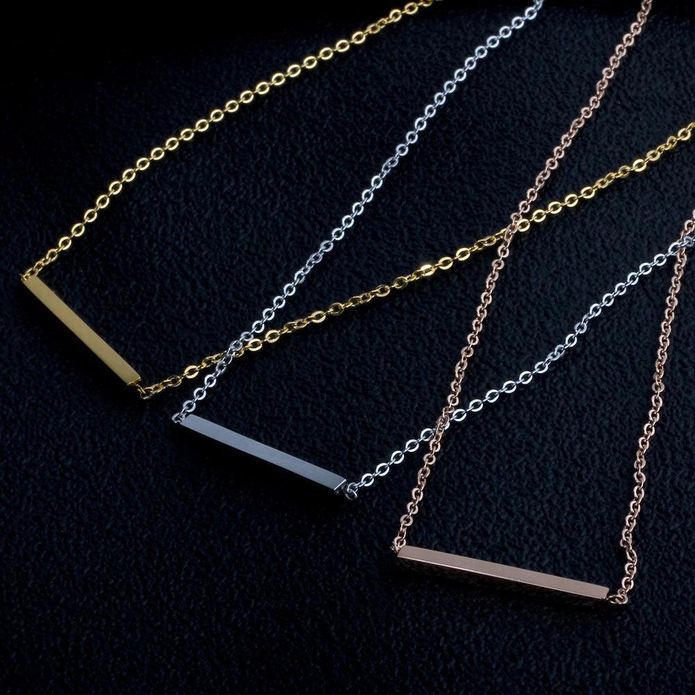 Unique Personalized Stainless Steel Necklace with Customized Name Pendant, Trendy Jewelry Birthday Gift for Women - Personalized Jewel