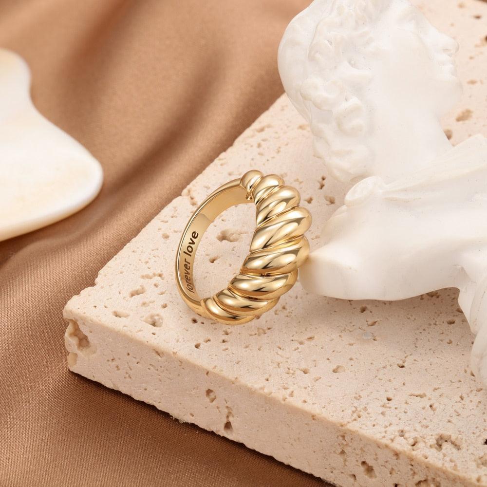 Unisex Personalized Cute Twisted Ring Women Fashion Jewelry Collection - Personalized Jewel