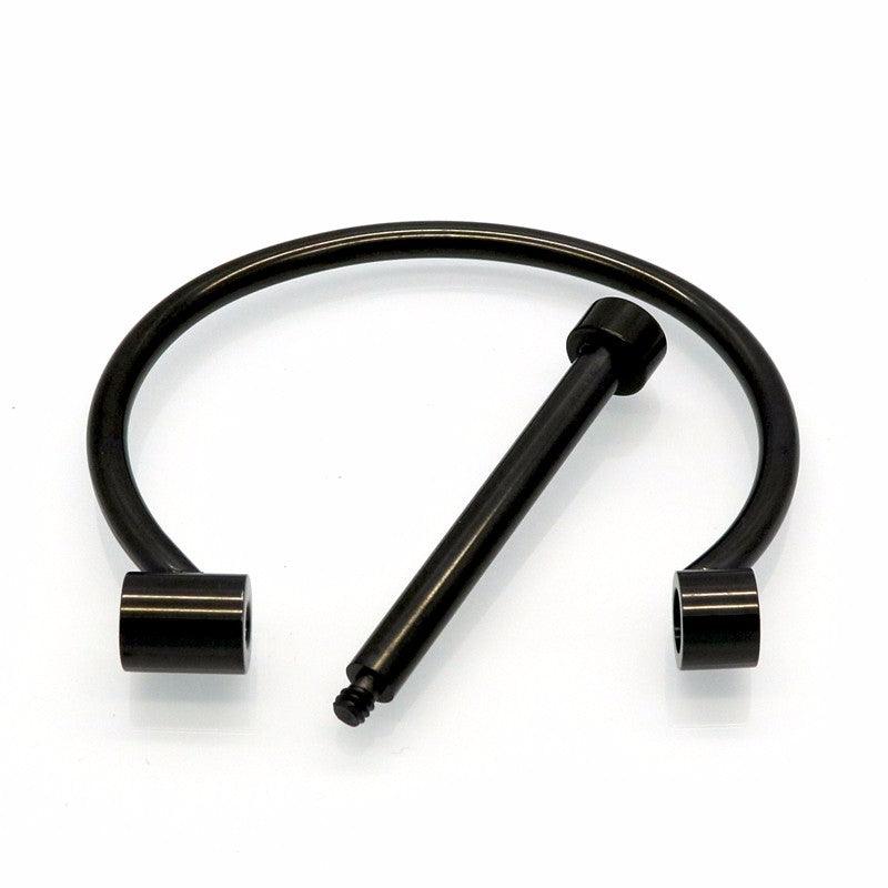Unisex Shackle Screw Cuff Bangles for Women Punk Black Gun Rose Gold Color 316L Stainless Steel Bracelet - Personalized Jewel