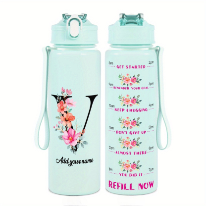 Personalized Water Tracker Bottle With Custom Name