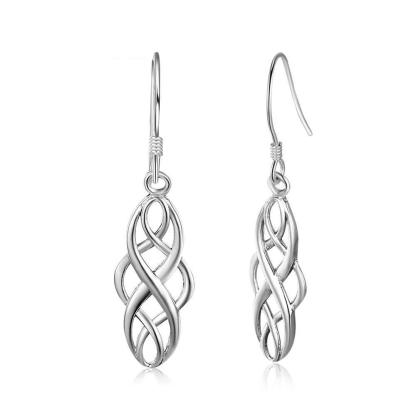 Vintage Hollow Pattern 100% 925 Sterling Silver Drop Earrings For Women Fashion Style Jewelry Gift For Girls - Personalized Jewel