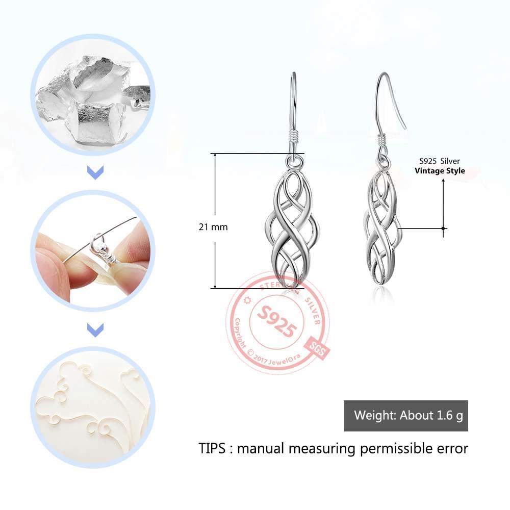 Vintage Hollow Pattern 100% 925 Sterling Silver Drop Earrings For Women Fashion Style Jewelry Gift For Girls - Personalized Jewel