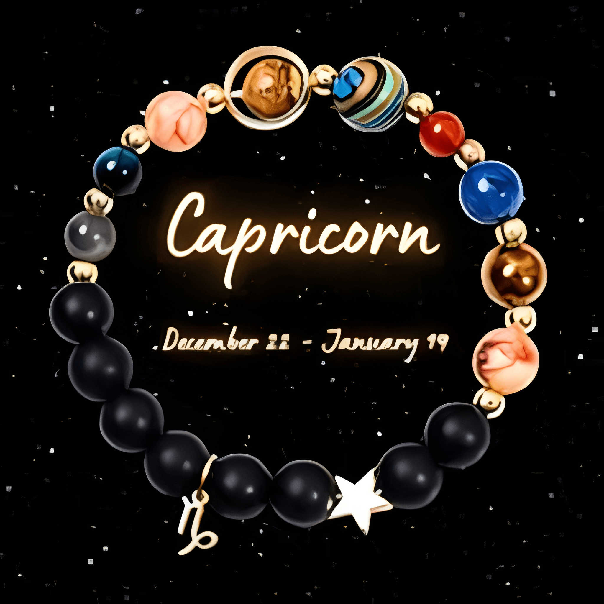 Celestial Zodiac Solar System Charm Bracelet