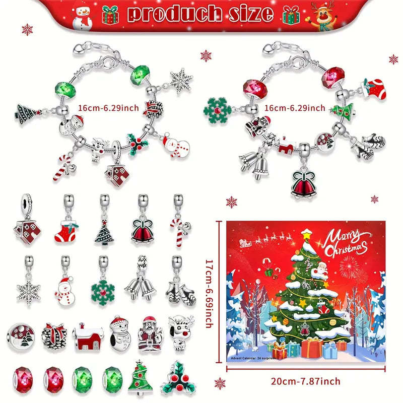 Christmas Charm Bracelet Advent Calendar Kit-Personalized Jewels