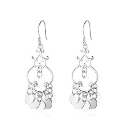 Women 925 Sterling Silver Ethnic Style Round Shaped Drop Earrings, Party Jewelry Accessories Gift for Her - Personalized Jewel