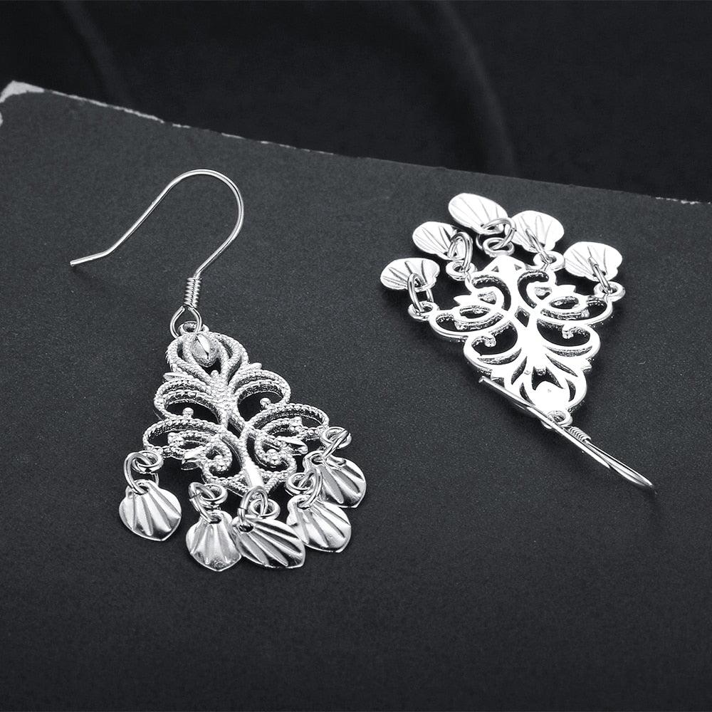 Women’s 925 Sterling Silver Chandelier Drop Earrings, Party Jewelry Gift for Her - Personalized Jewel