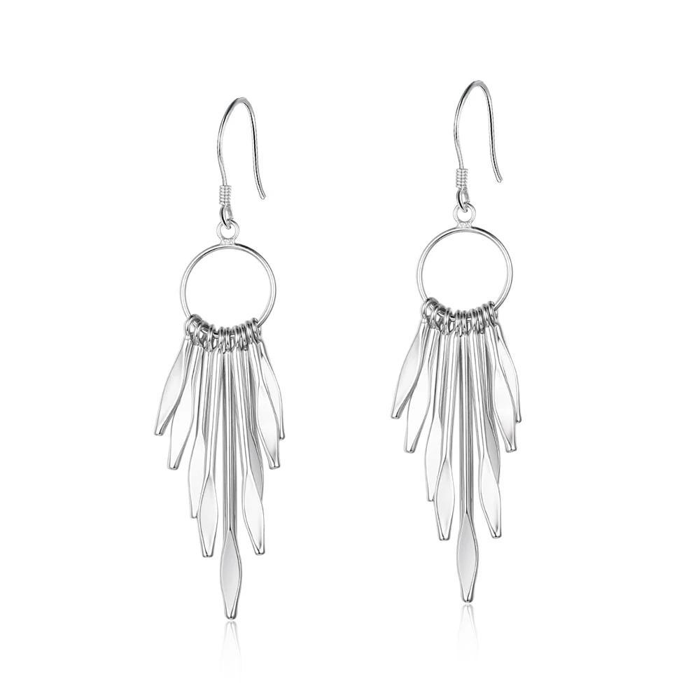 Women’s 925 Sterling Silver Hook Earrings with Tassels, Best Jewelry Party Gift for Her - Personalized Jewel