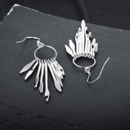 Women’s 925 Sterling Silver Hook Earrings with Tassels, Best Jewelry Party Gift for Her - Personalized Jewel