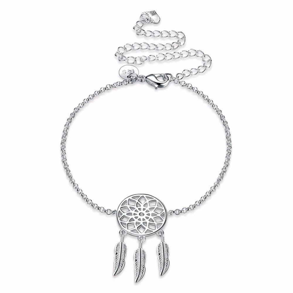 Women’s Fashion Foot Chain, Silver Color Anklets, Casual Jewelry for Girls - Personalized Jewel