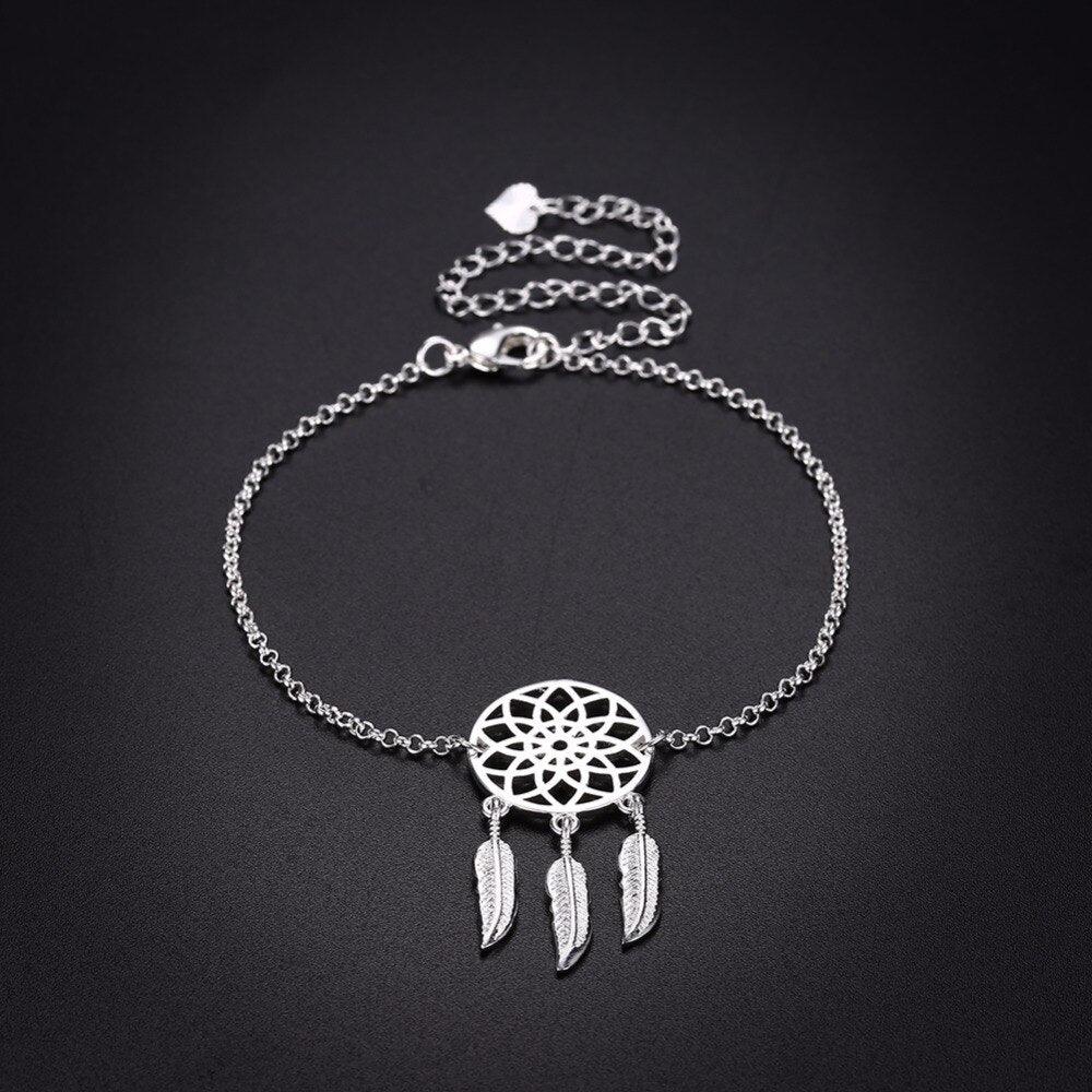 Women’s Fashion Foot Chain, Silver Color Anklets, Casual Jewelry for Girls - Personalized Jewel