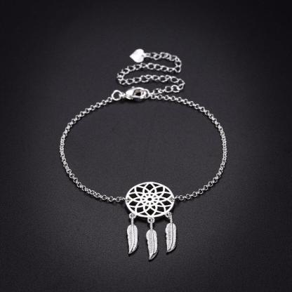 Women’s Fashion Foot Chain, Silver Color Anklets, Casual Jewelry for Girls - Personalized Jewel