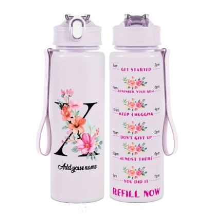 Personalized Water Tracker Bottle With Custom Name