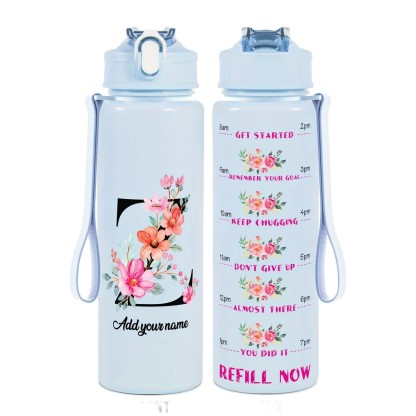 Personalized Water Tracker Bottle With Custom Name