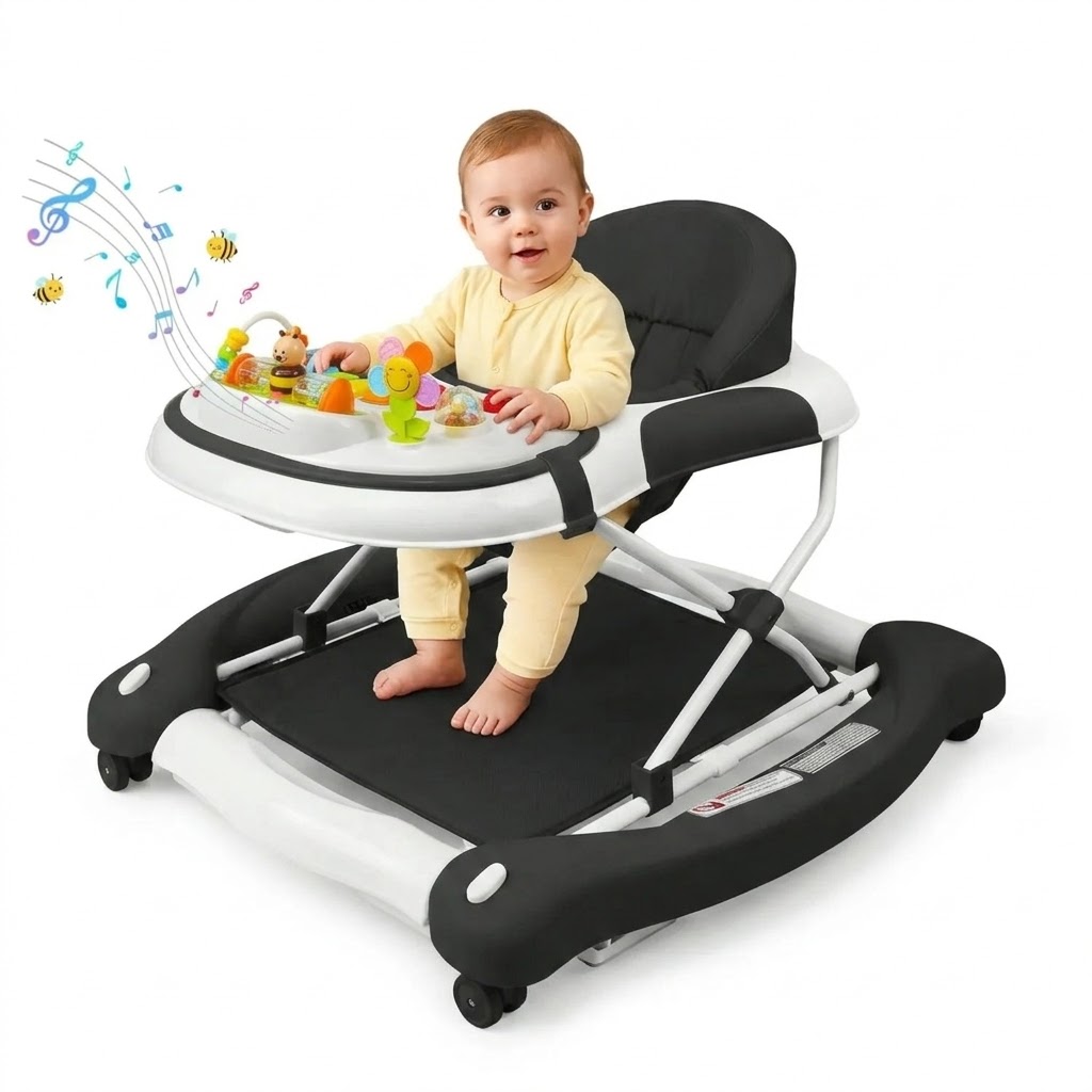 5 In 1 Foldable Baby Walker Jumper Rocker For Infants
