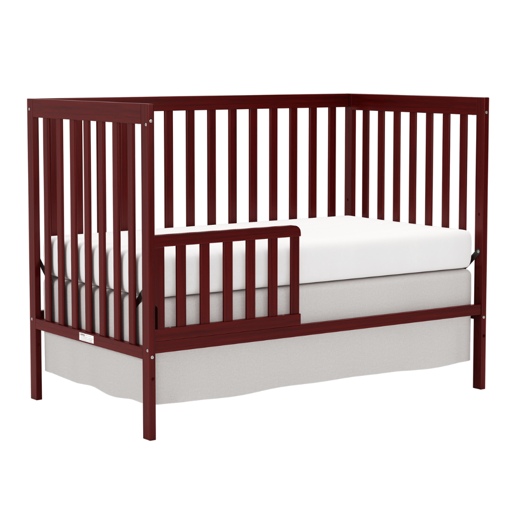 5 In 1 Convertible Toddler Bed In Natural Pinewood for Nursery