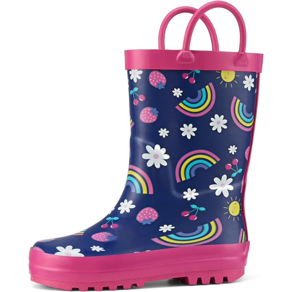 Kids Waterproof Rain Printed Boots