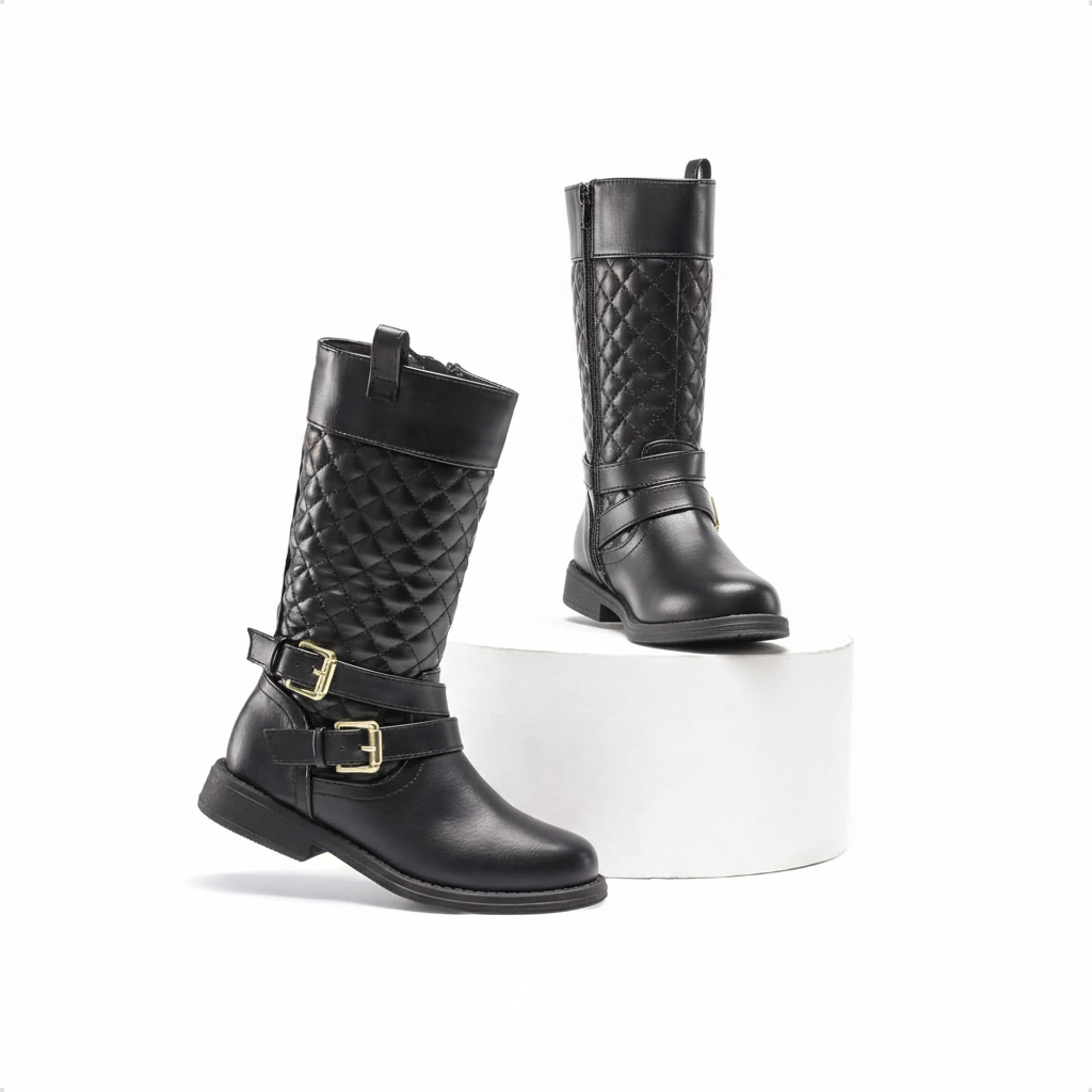 Girls Quilted Riding Boots For Toddlers