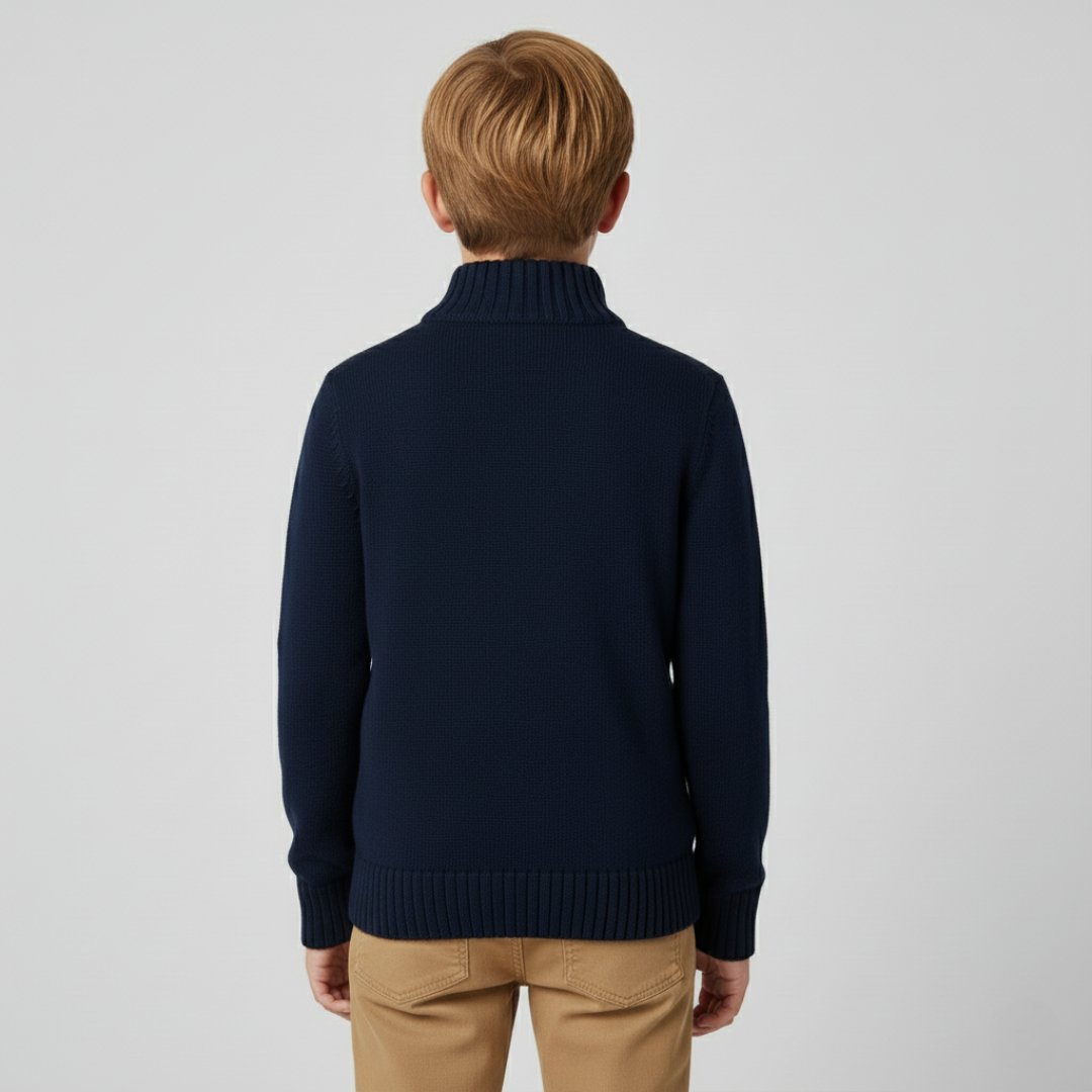Boy Long Sleeve Full Zip Sweater