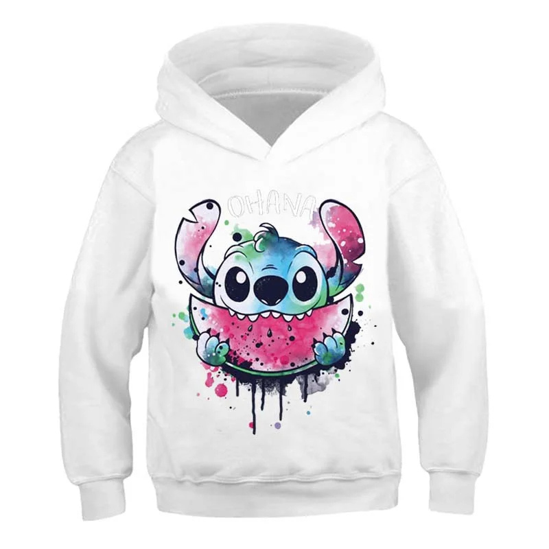 Cartoon And Watermelon Printed Hoodie-Cozy Stroller