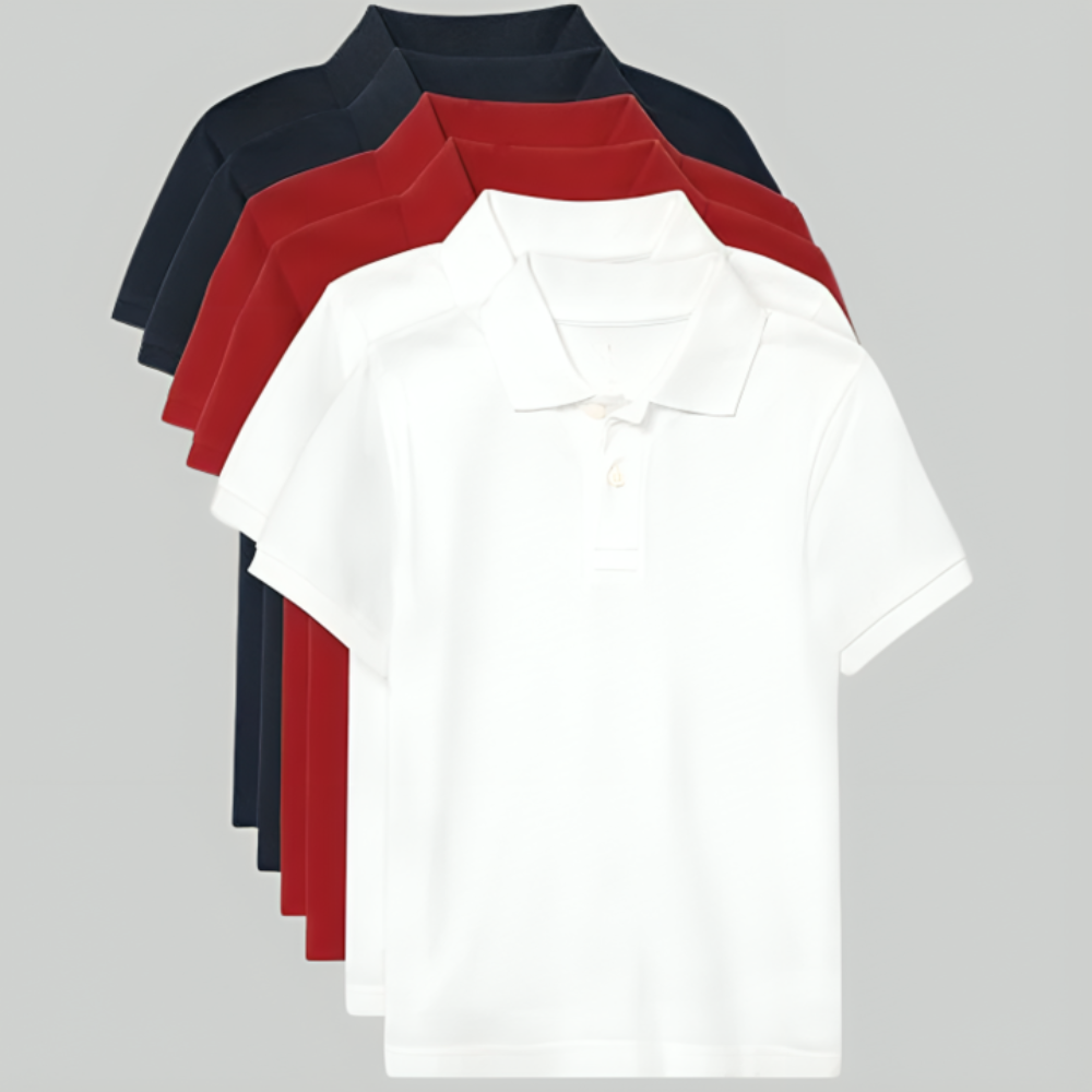 Toddler Polo Shirt Pack | Soft Cotton Short Sleeve Polos for Kids