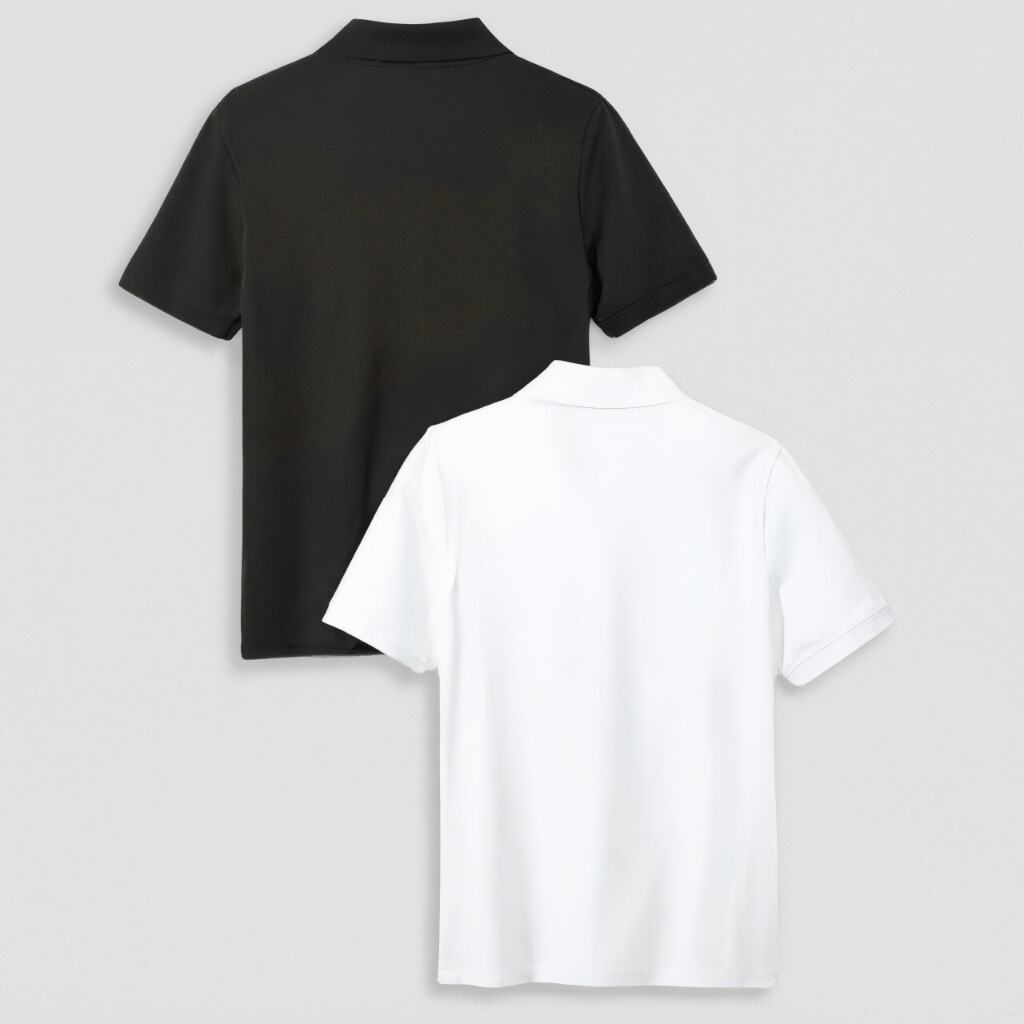  Pack Of 2 Short Sleeve School Uniform Shirts For Toddlers