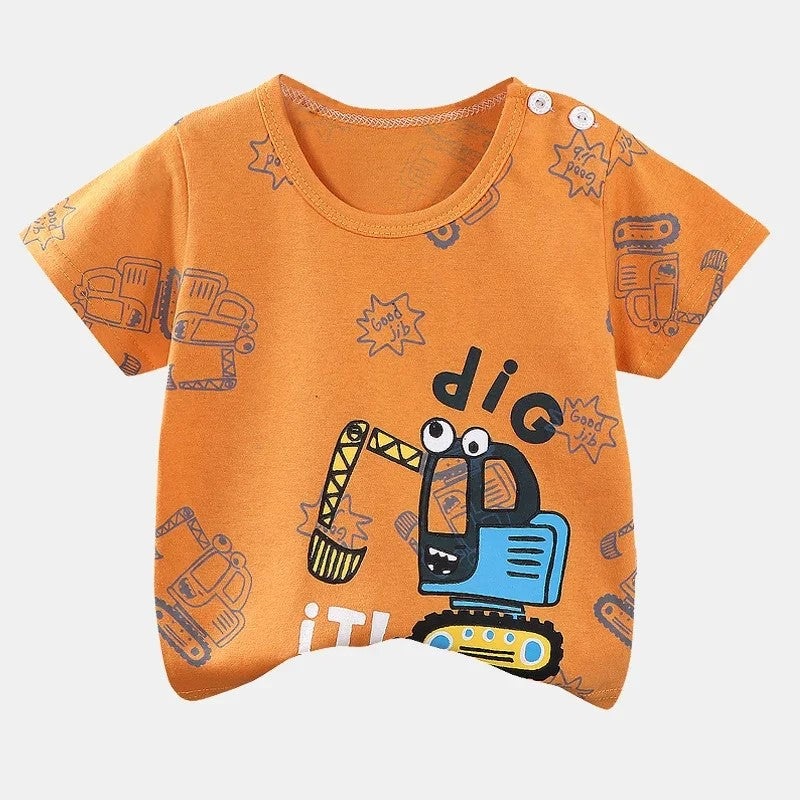 Summer Cartoon Short Sleeve T Shirts-Cozy Stroller