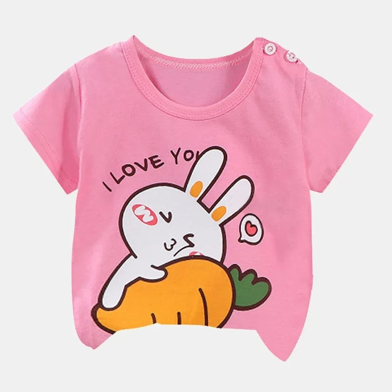 Summer Cartoon Short Sleeve T Shirts-Cozy Stroller