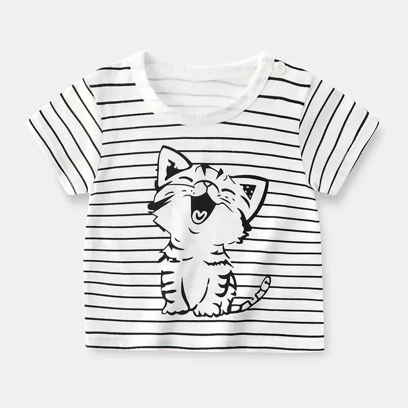 Summer Cartoon Short Sleeve T Shirts-Cozy Stroller