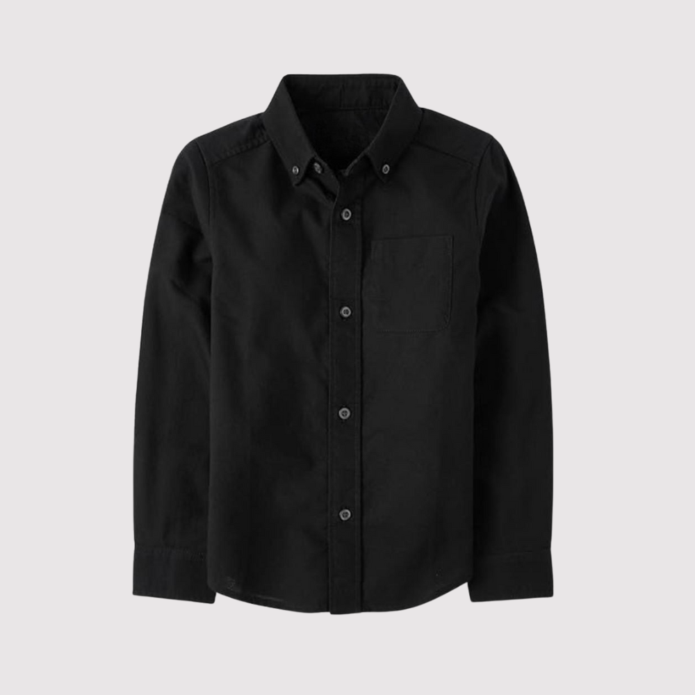 Boys Long Sleeve Oxford Button Down Shirt