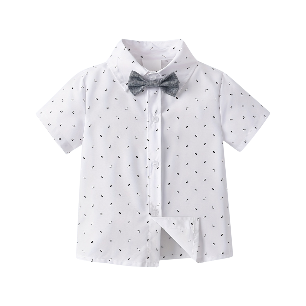Short Sleeve Shirt And Suspender Shorts