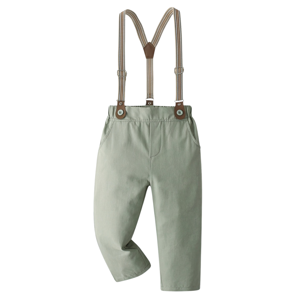 Formal Suit With Collar Bow Tie Long Sleeve Shirt And Pants Set For Boys