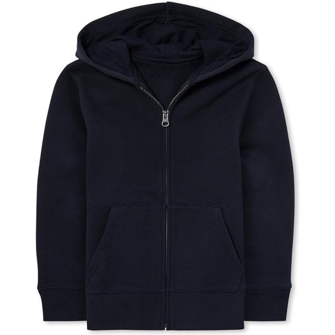 Long Sleeve Hooded Full Zip Front Sweatshirt For Boy